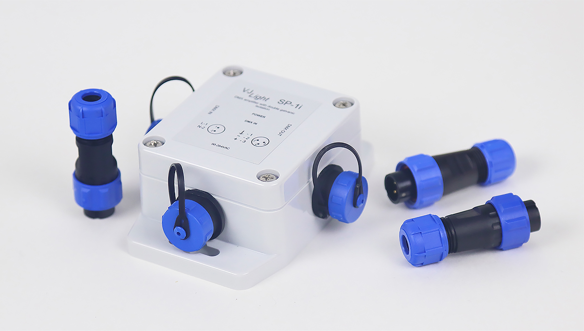 VJLight SP-1i - IP68 (IP67) DMX усилитель с двойной гальванической развязкой и индикаторами 1 вход - 1 выход